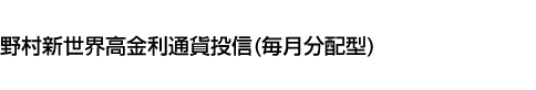 野村新世界高金利通貨投信(毎月分配型)