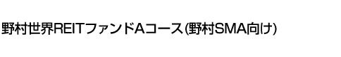 野村世界REITファンドAコース(野村SMA向け)