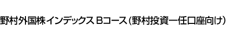 野村外国株インデックス Bコース(野村投資一任口座向け)