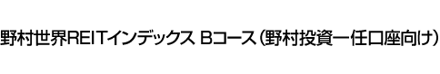 野村世界REITインデックス Bコース(野村投資一任口座向け)