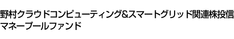 野村クラウドコンピューティング&スマートグリッド関連株投信 マネープールファンド