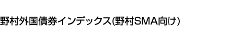 野村外国債券インデックス(野村SMA向け)