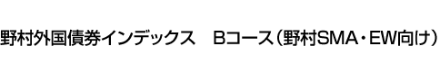 野村外国債券インデックス　Bコース(野村SMA・EW向け)