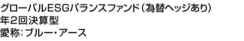 グローバルESGバランスファンド(為替ヘッジあり)年2回決算型　愛称:ブルー・アース