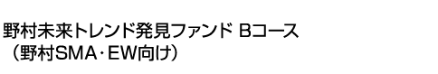 野村未来トレンド発見ファンド Bコース(野村SMA・EW向け)