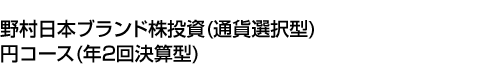 野村日本ブランド株投資 (通貨選択型) 円コース (年2回決算型)