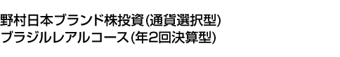 野村日本ブランド株投資 (通貨選択型) ブラジルレアルコース (年2回決算型)