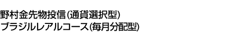 野村金先物投信(通貨選択型)ブラジルレアルコース(毎月分配型)