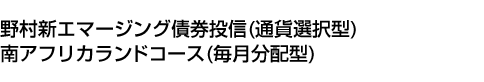 野村新エマージング債券投信(通貨選択型)南アフリカランドコース(毎月分配型)