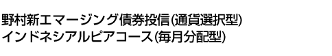 野村新エマージング債券投信(通貨選択型)インドネシアルピアコース(毎月分配型)