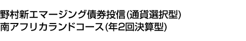 野村新エマージング債券投信(通貨選択型)南アフリカランドコース(年2回決算型)