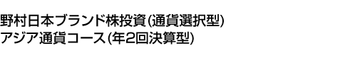 野村日本ブランド株投資 (通貨選択型) アジア通貨コース (年2回決算型)