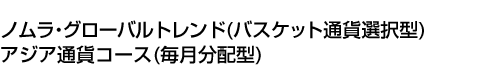 ノムラ・グローバルトレンド(バスケット通貨選択型)アジア通貨コース(毎月分配型)