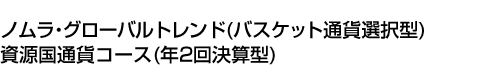 ノムラ・グローバルトレンド(バスケット通貨選択型)資源国通貨コース(年2回決算型)