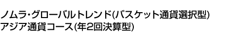 ノムラ・グローバルトレンド(バスケット通貨選択型)アジア通貨コース(年2回決算型)