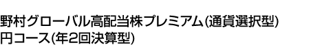 野村グローバル高配当株プレミアム (通貨選択型) 円コース(年2回決算型)