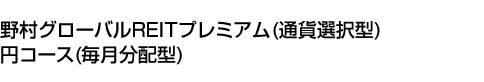 野村グローバルREITプレミアム(通貨選択型)円コース(毎月分配型)