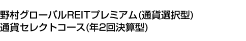 野村グローバルREITプレミアム(通貨選択型)通貨セレクトコース(年2回決算型)