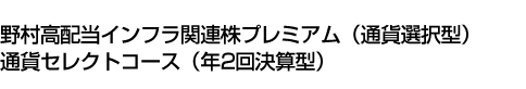 野村高配当インフラ関連株プレミアム(通貨選択型)通貨セレクトコース(年2回決算型)