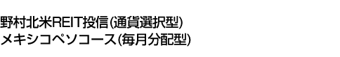 野村北米REIT投信(通貨選択型)メキシコペソコース(毎月分配型)