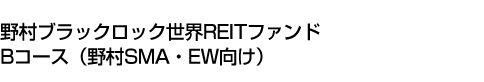 野村ブラックロック世界REITファンド Bコース(野村SMA・EW向け)