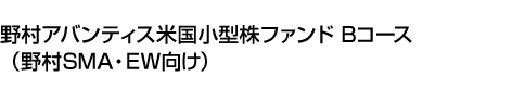 野村アバンティス米国小型株ファンド Bコース(野村SMA・EW向け)