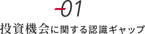 投資機会に関する認識ギャップのイメージ図